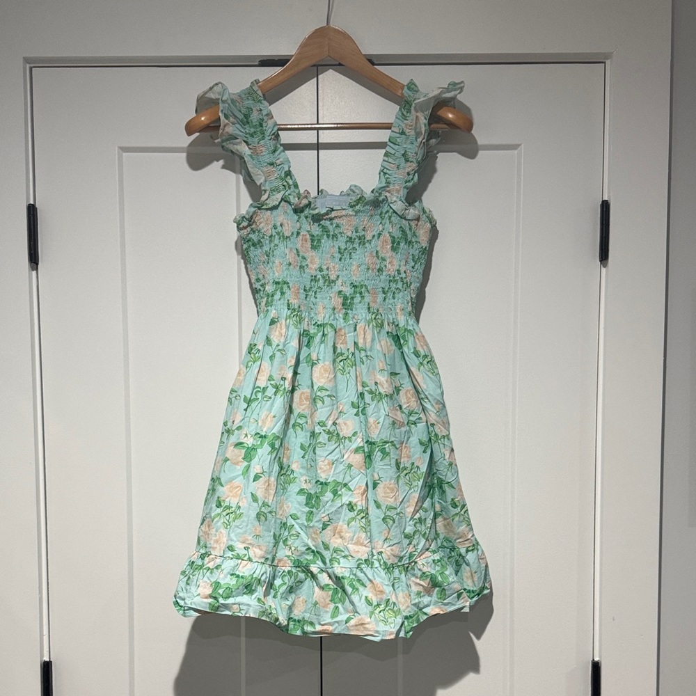 Hill House Green and Blue Floral Elizabeth Dress
